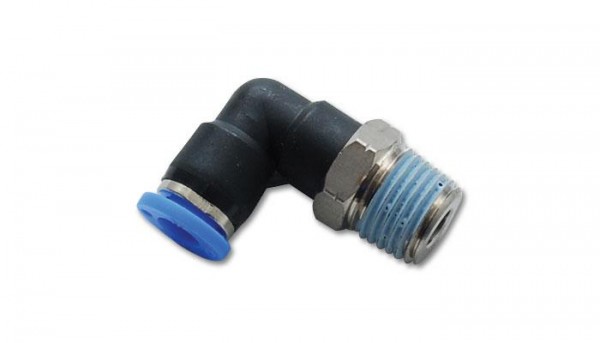 Male Elbow Pneumatic Vacuum Fitting (1/2" NPT Thread) for use with 1/4" OD Tubing
