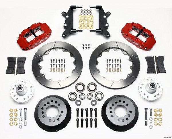 Wilwood Narrow Superlite 6R Front Hub Kit 12.88in Red 60-68 Ford / Mercury Full Size / Galaxie