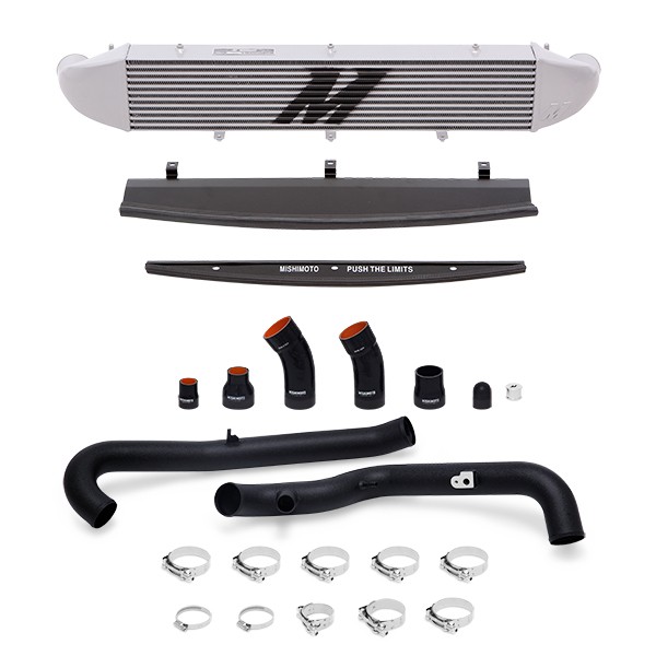 Ford Fiesta ST Performance Intercooler Kit, 2014+ Black Pipes, Silver Cooler