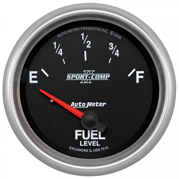 Autometer Sport-Comp II 2-5/8in Short Sweep Electronic 73-10ohms Fuel Level Gauge