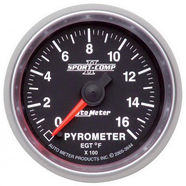Autometer Sport-Comp II Full Sweep Electronic 52mm 0-1600 degree F Pyrometer Gauge
