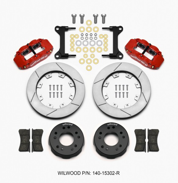 Wilwood Narrow Superlite 4R Front Kit 12.19in Drilled Red 63-87 C10 w/ Wilwood Pro Spindles