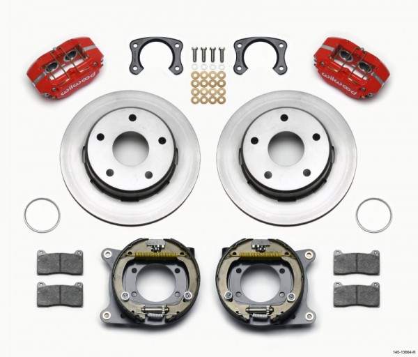 Wilwood Dynapro Lug Mount P/S Park Brake Kit Red Big Ford New 2.38in Off Bronco 5 x 5.50
