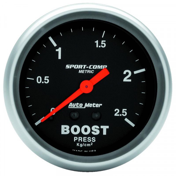 Autometer Sport-Comp 66.7mm METRIC 0-4kg/Cm2 Mechanical Boost Gauge