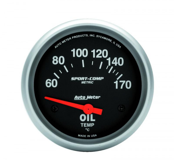 Autometer Sport-Comp 66.7mm 60-170 Deg C Short Sweep Electronic Oil Temperature Gauge