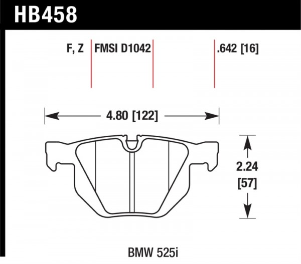 Hawk 07-08 BMW X5 3.0si / 09-13 X5 Xdrive / 10-13 X6 Xdrive Perf Ceramic Rear Street Brake Pads