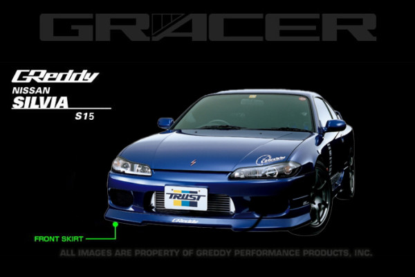 GReddy GRacer Aero-Style Front Lip Spoiler for Nissan S15