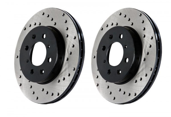 Centric 03-04 Audi RS6 Drilled Left Front OE Design Brake Rotor