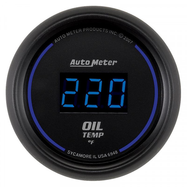 Autometer Cobalt Digital 52.4mm 0-340 deg F Oil Temperature Gauge