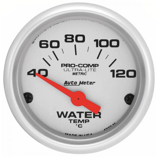 Autometer Ultra-Lite 52mm 40-120 Deg C Short Sweep Electronic Water Temp Gauge