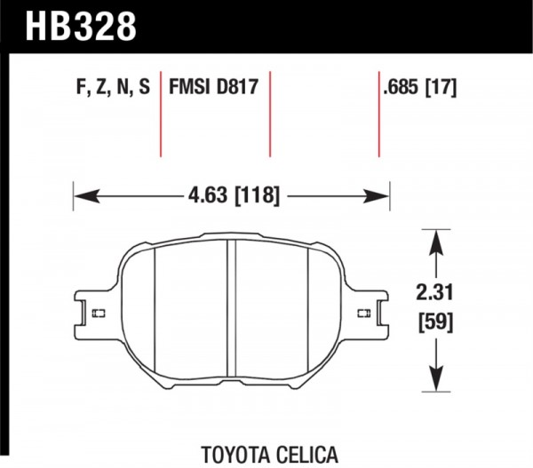 Hawk 01-05 Celica GT/GT-S/05-08 tC HP+ Street Front Brake Pads