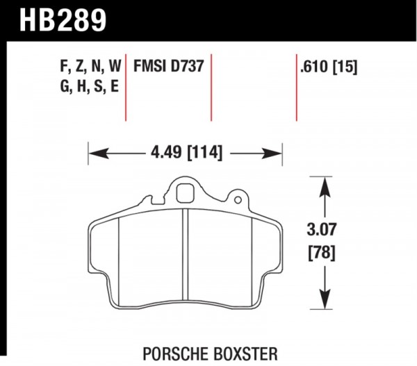 Hawk 97-08 Porsche Boxster / 07-08 Cayman Blue 9012 Race Front Brake Pads