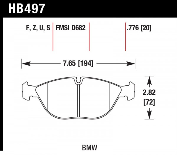 Hawk 04-06 Audi TT Quattro / 04-05 VW Golf R32 Perf Ceramic Street Front Brake Pads