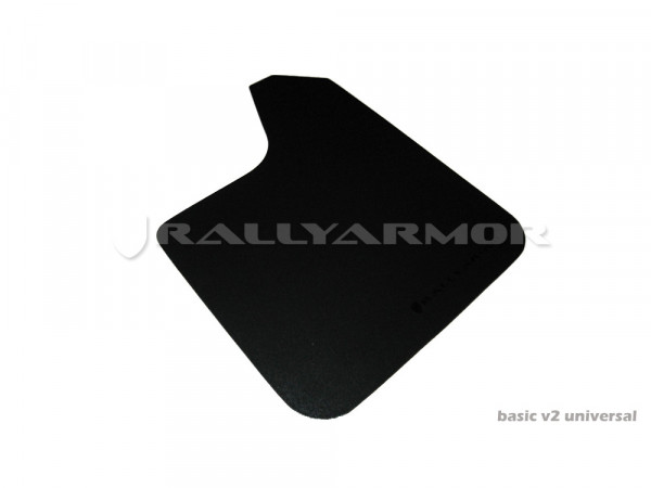 Rally Armor Universal fitment (no hardware) Basic Black Mud Flap w/ Black Logo