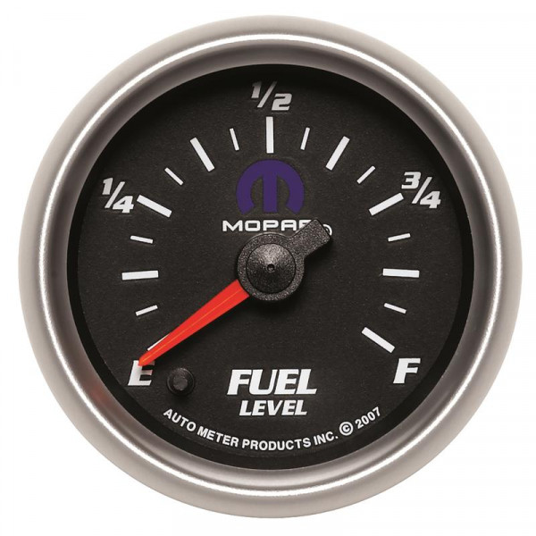 Autometer Mopar 2-1/16in 0-280 Ohm Programmable Fuel Level Gauge - Black