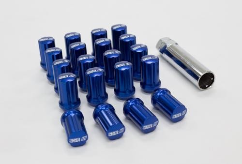 SSR GT Forged Aluminum 35mm Closed End M12x1.25 Lug Nut Set - Blue (20 Pcs w/ Socket)
