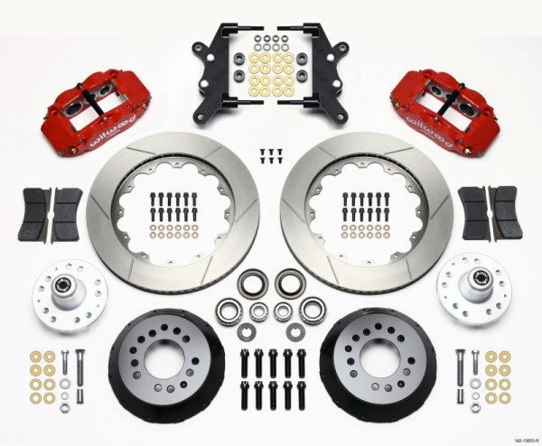 Wilwood Narrow Superlite 6R Front Hub Kit 14.00in Red 60-68 Ford / Mercury Full Size / Galaxie