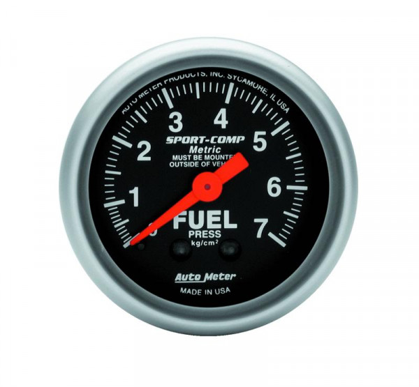 Autometer Sport-Comp 52mm METRIC Fuel Pressure Mechanical Gauge