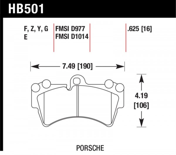 Hawk 2007-2014 Audi Q7 Premium HPS 5.0 Front Brake Pads