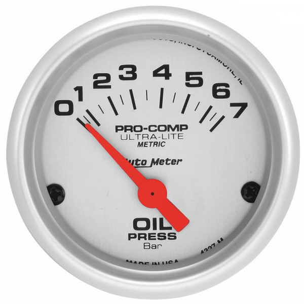 Autometer Ultra-Lite 52mm 0-7 Bar Electronic Oil Pressure Gauge