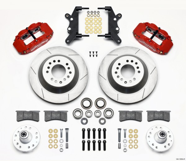 Wilwood Narrow Superlite 6R Front Hub & 1PC Rtr Kit 12.88in-Red 60-68 Ford / Mercury Full Size