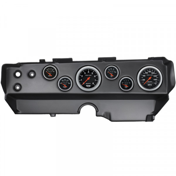 Autometer Sport-Comp 70-74 E-Body/Cuda/Challenger Dash Kit 6pc Tach / MPH / Fuel / Oil / WTMP / Volt