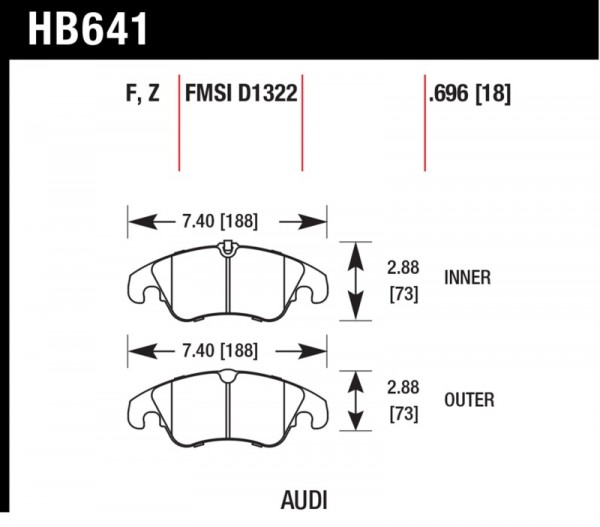 Hawk 09-10 Audi A4/A4 Quattro/A5 Quattro/Q5/S5 / 10 S4 HPS Street Front Brake Pads