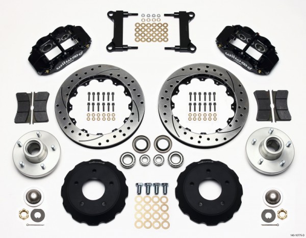 Wilwood Narrow Superlite 6R Front Hub Kit 13.06in Drilled Chevy C-10 60-87 CPP Drop Spindle
