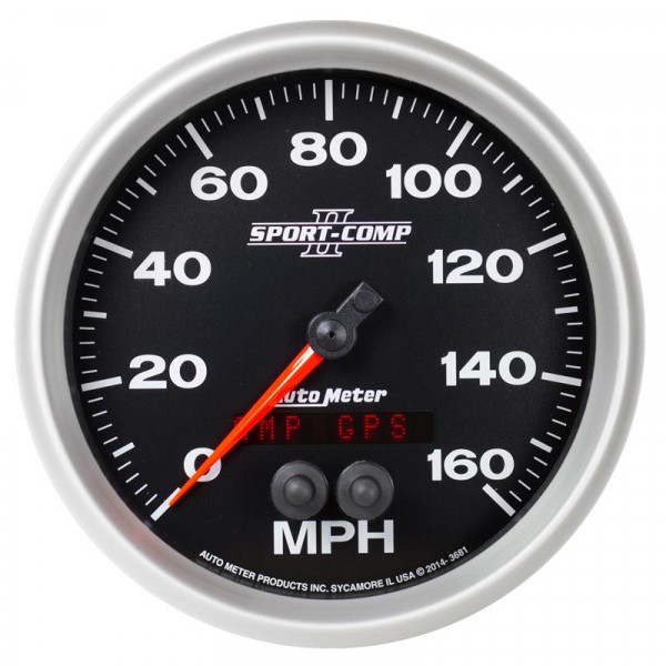 Autometer Sport-Comp II 5in 0-140MPH In-Dash Electronic GPS Programmable Speedometer