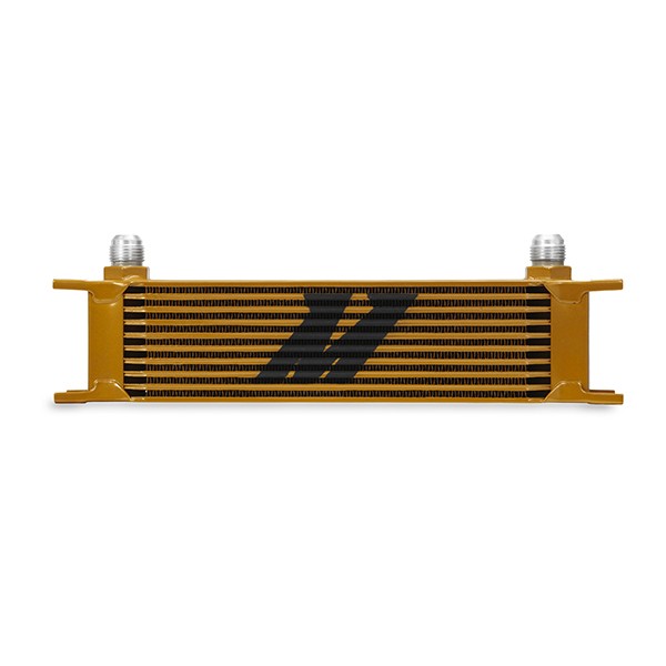 Universal 10 Row Oil Cooler, Gold