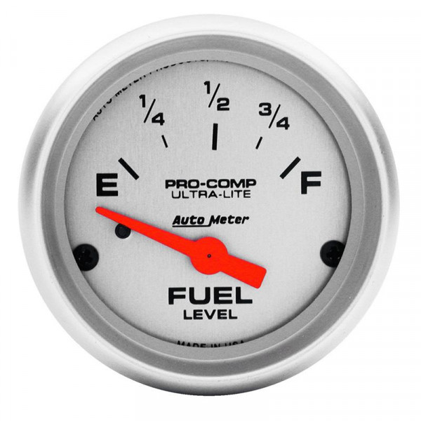 Autometer Ultra-Lite 52mm 240 OHMS Empty/33 OHMS Full Short Sweep Electronic Fuel Level Gauge