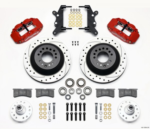 Wilwood Narrow Superlite 6R Front Hub & 1PC Rtr Kit 12.88in Dril -Red 60-68 Ford / Mercury Full Size