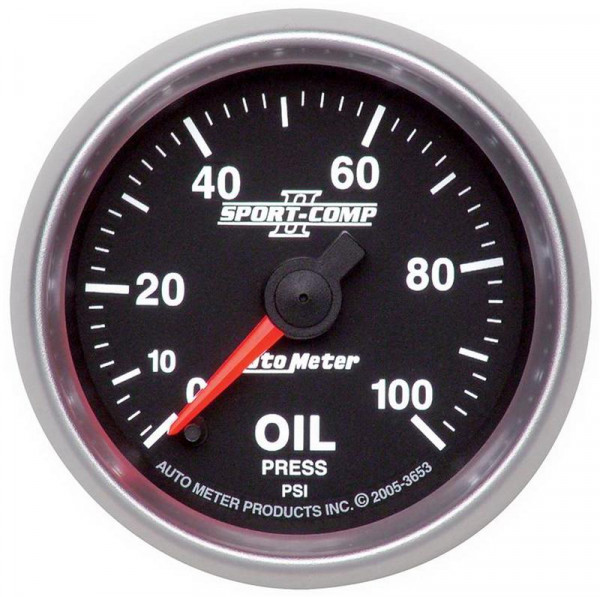 Autometer Sport-Comp II 52mm 0-100 PSI Electronic Oil Pressure Gauge