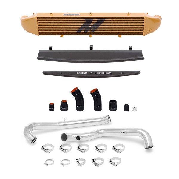 Ford Fiesta ST Performance Intercooler Kit, 2014+ Polished Pipes, Gold Cooler