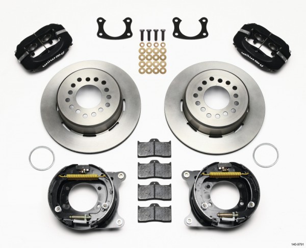 Wilwood Forged Dynalite P/S Park Brake Kit New Big Ford 2.50in Offset Front Caliper Mount