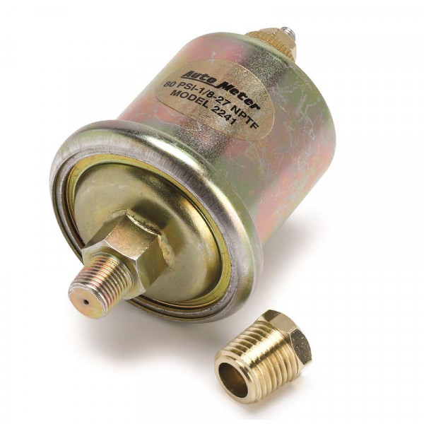 Autometer Oil Pressure Sensor 0-80PSI 1/8in NPT Male For Short Sweet Elec.