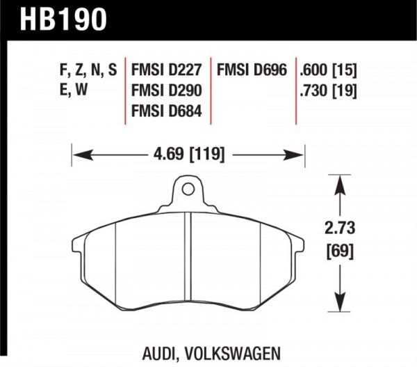 Hawk Audii 5000 S Turbo/4000CS Quattro/Coupe GT / Volkswagen Golf/Jetta/Passat Race Front Bra