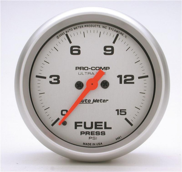 Autometer Ultra-Lite 2-5/8in 15psi Fuel Pressure Gauge - Digital Stepper Motor
