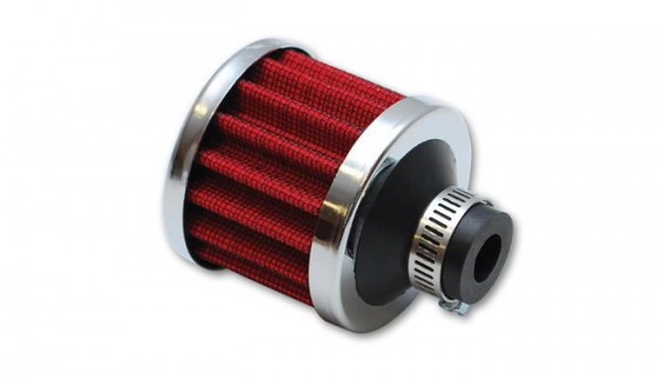 Crankcase Breather Filter w/ Chrome Cap - 3/8" (9mm) Inlet I.D.