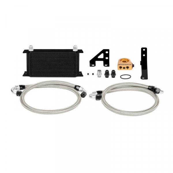 Mishimoto Ölkühler für 2015+ Subaru WRX STI Schwarz mit Thermostat