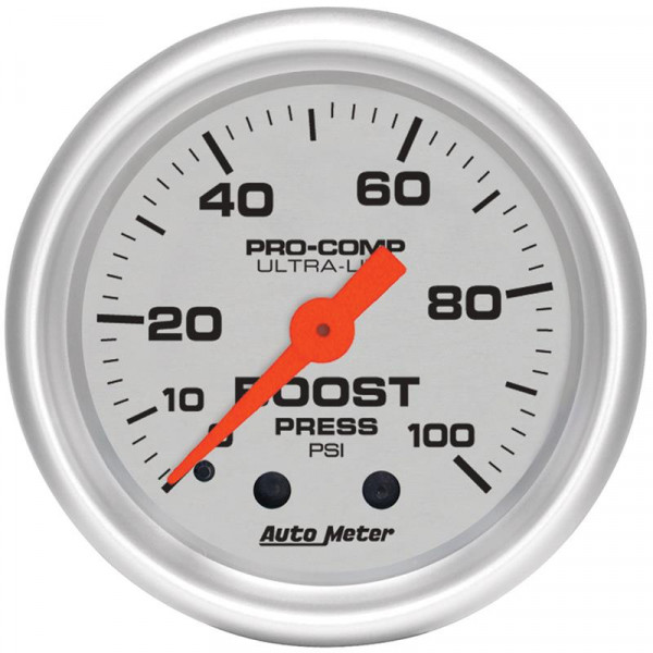 Autometer Ultra-Lite 52mm 0-100 PSI Mechanical Boost Gauge