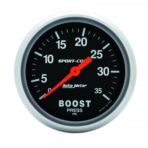 Autometer Sport-Comp 66.7mm 0-35 PSI Mechanical Boost Gauge