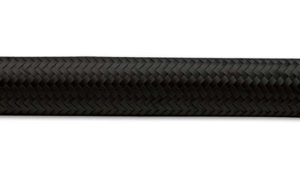 10ft Roll of Black Nylon Braided Flex Hose; AN Size: -16; Hose ID 0.89"
