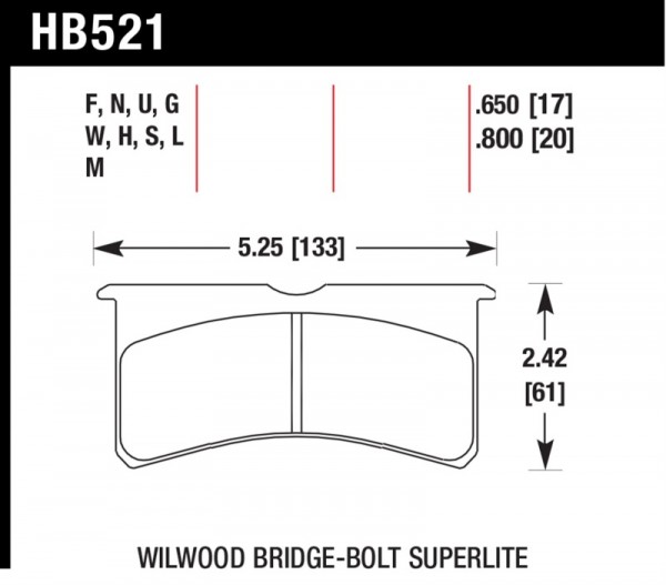 Hawk Willwood BB SL 7420 DTC-60 Race Brake Pads